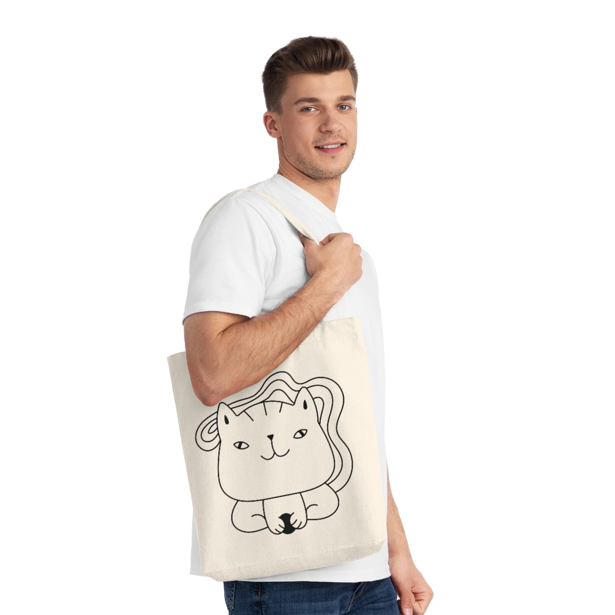 Cute Kitten Woven Tote Bag