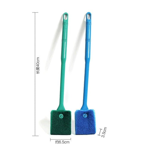 Dual-Sided Long Handle Aquarium Cleaning Brush
