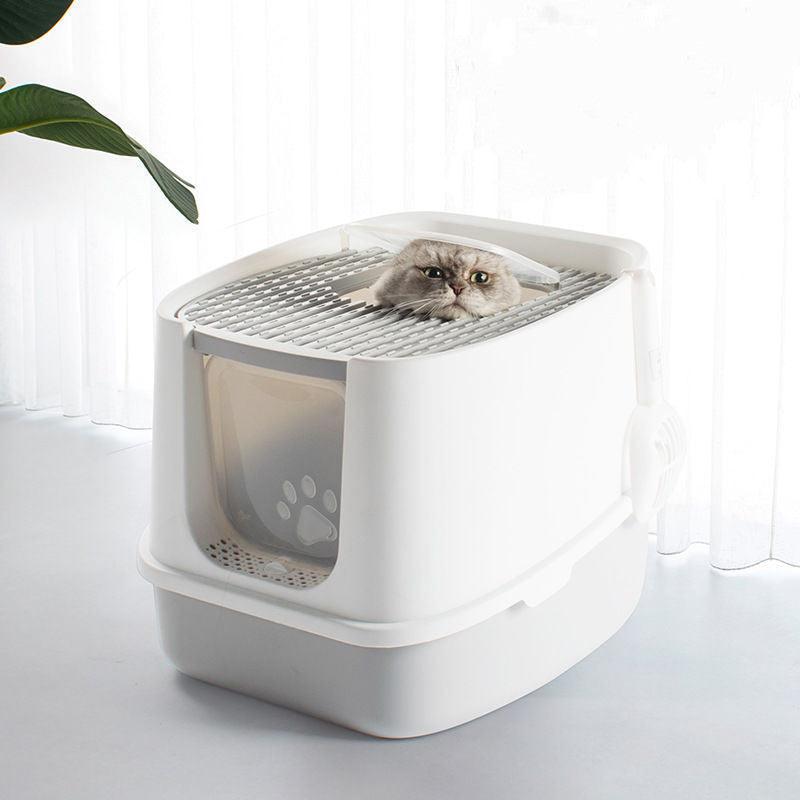 Fashionable Enclosed Cat Litter Box with Anti-Splash Design for Cats | The PetRiot
