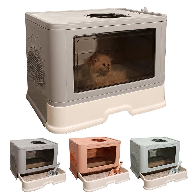 Foldable Odor-Free Cat Litter Basin With Top Entry – Hygienic, Foldable & Easy Clean | The PetRiot