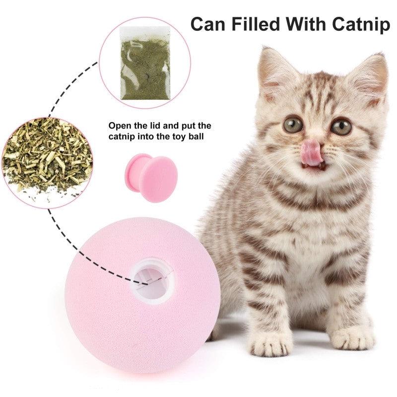 Interactive Sound-Generating Catnip Ball Toy For Cats