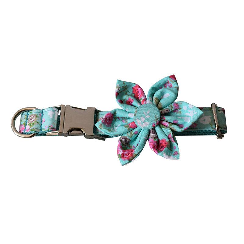 Rose Garden Dog Collar And Leash Set