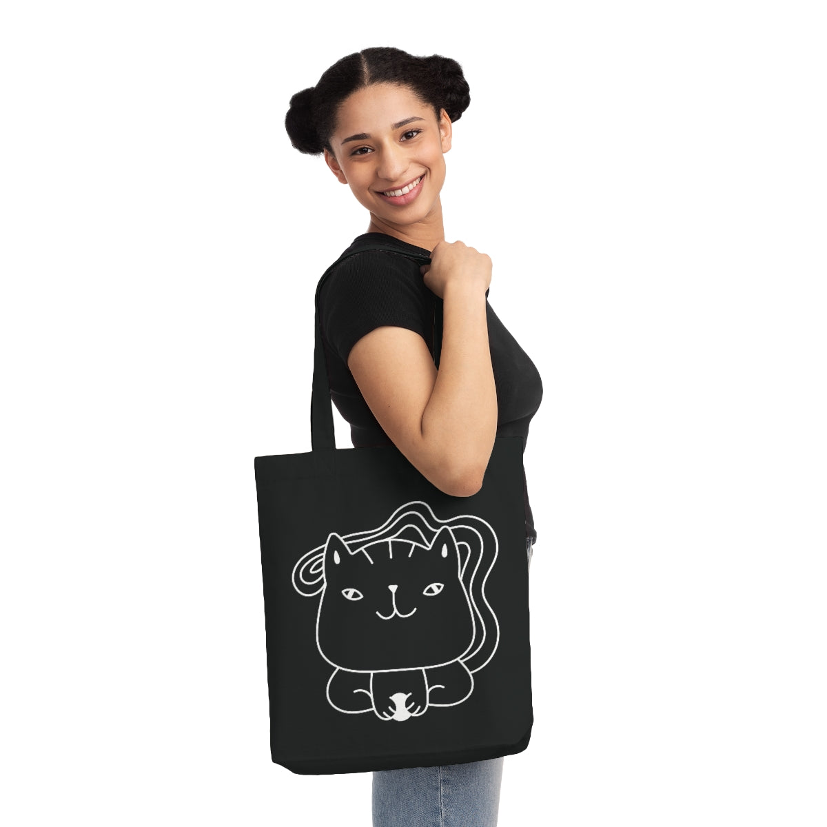 Cute Kitten Woven Tote Bag