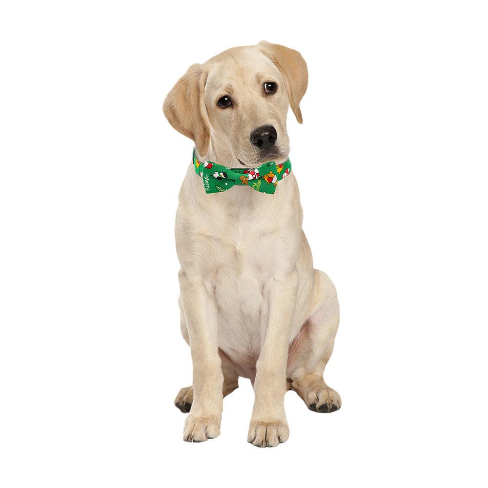 Festive Printed Christmas Dog Collar - Stylish Pet Accessory