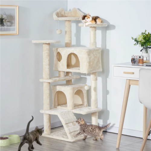 Cat Climbing Sisal Rope Tower – Multi-Level Cat Tree with Stairs | The PetRiot