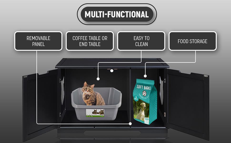 X-Large Cat Washroom Bench – Hidden Litter Box Enclosure Furniture