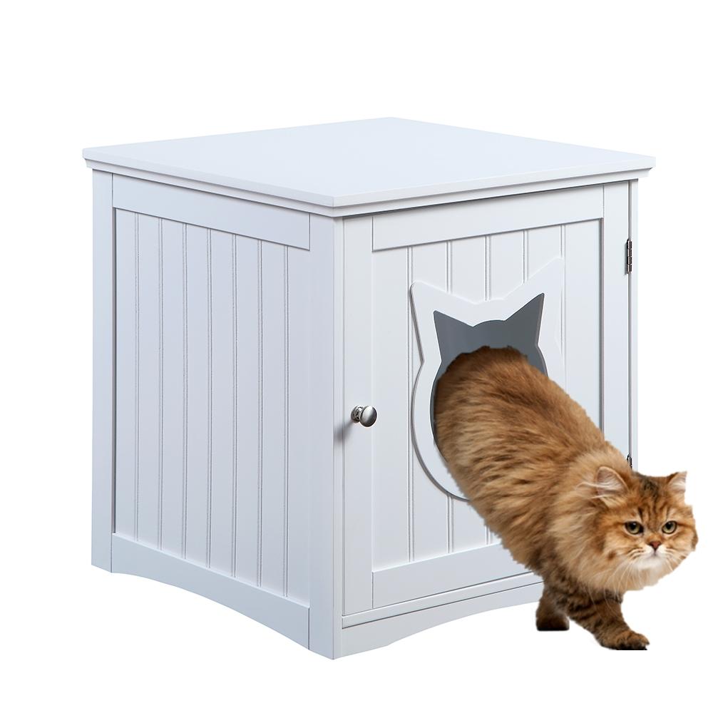 Cat House Side Table Litter Box Enclosure – Stylish Espresso Furniture from The PetRiot
