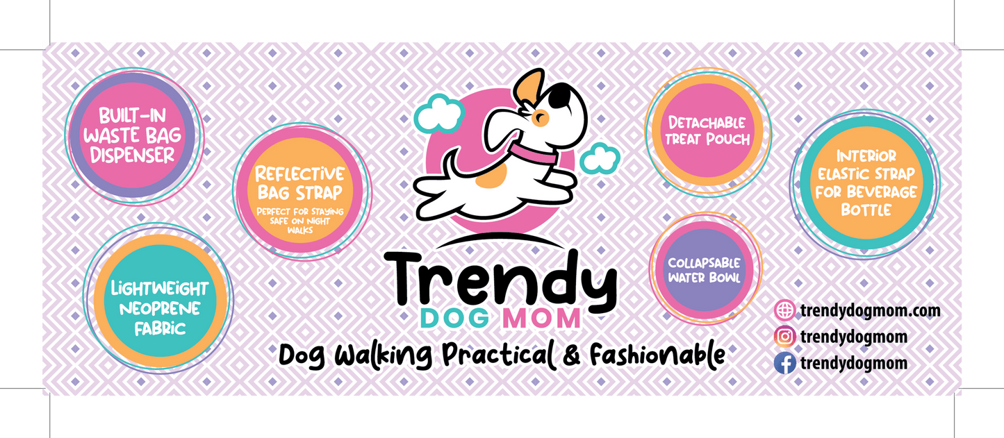 Trendy French Bulldog Messenger Bag Set