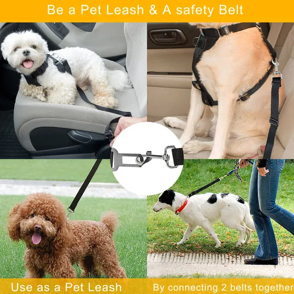 2Pcs Dog Seat Adjustable Belt Leash