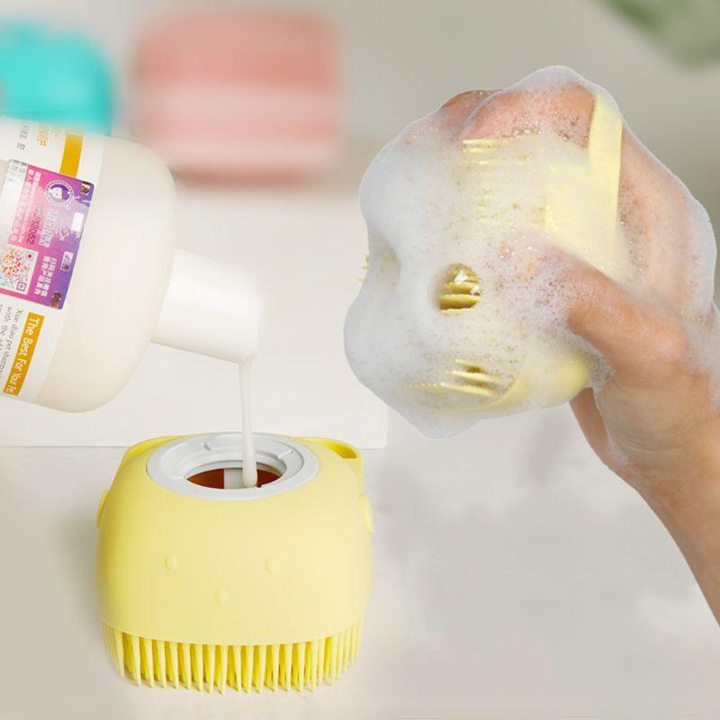 Furcare Silicone Bath Brush Comb With Shampoo Dispenser