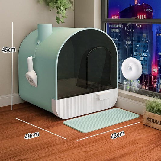Ultimate Odor-Free Enclosed Cat Litter Box With Smart Features – Odor Control & Hygiene | The PetRiot
