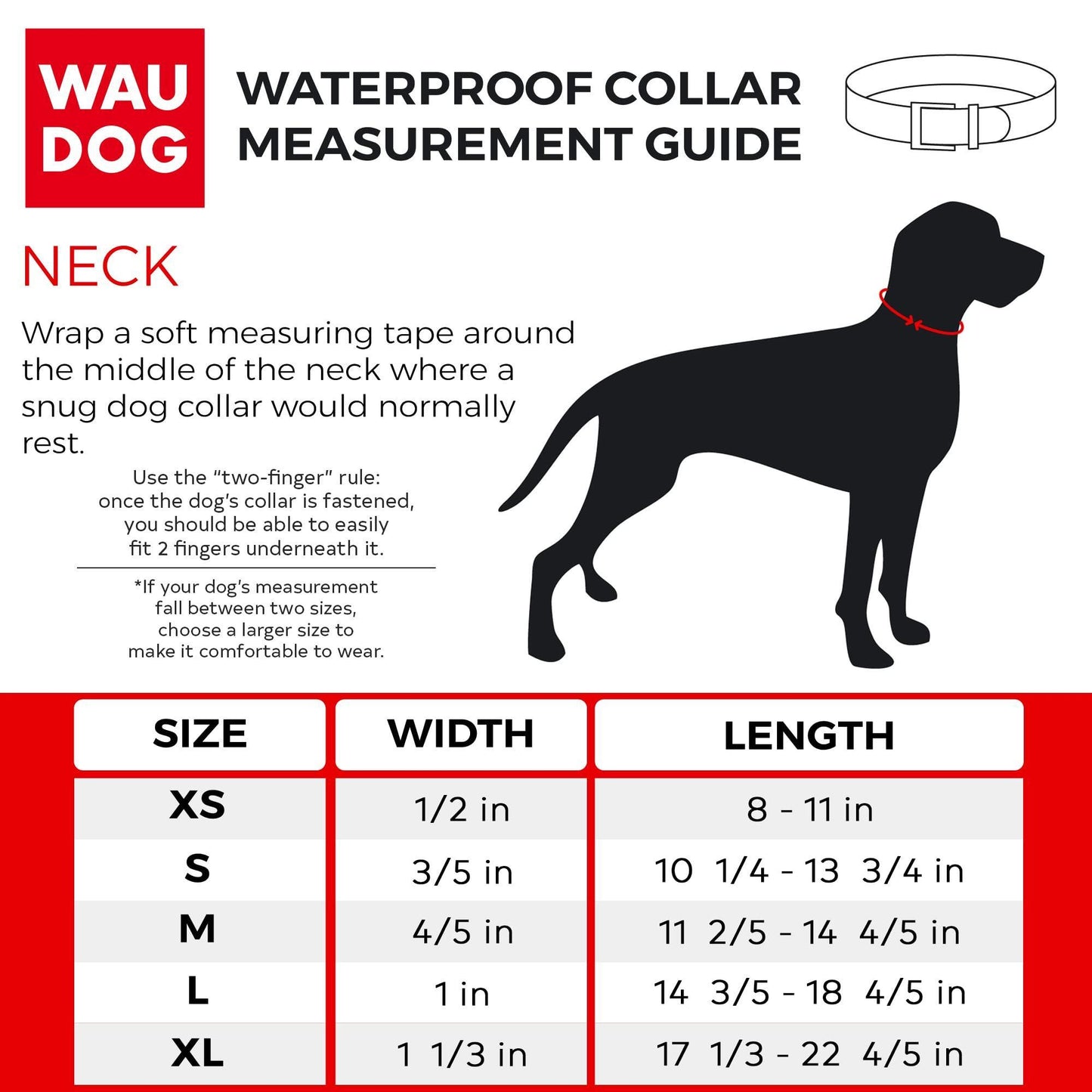WAUDOG Leather Dog Collar with NASA Design