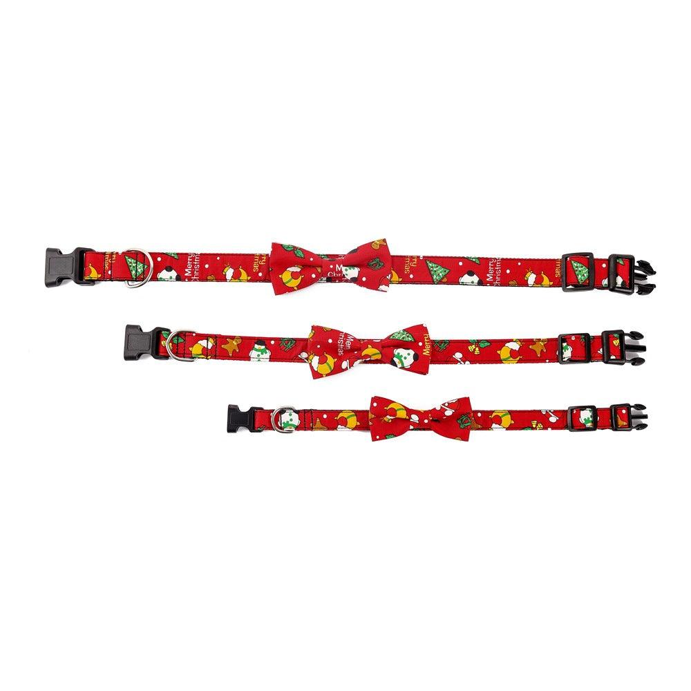 Festive Printed Christmas Dog Collar - Stylish Pet Accessory