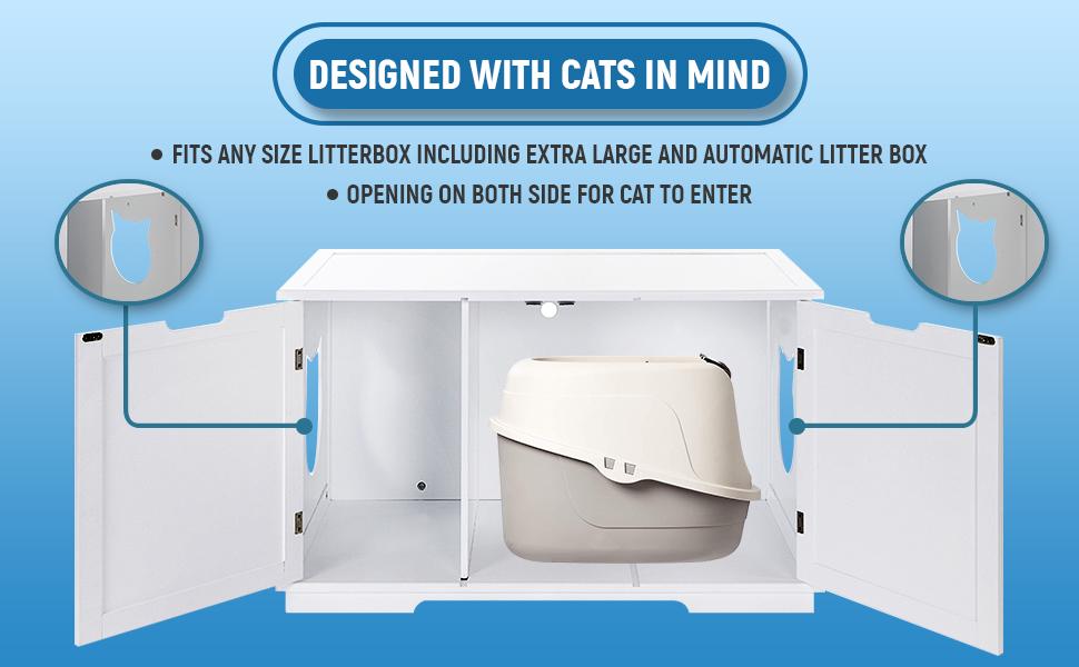 X-Large Cat Washroom Bench – Hidden Litter Box Enclosure Furniture