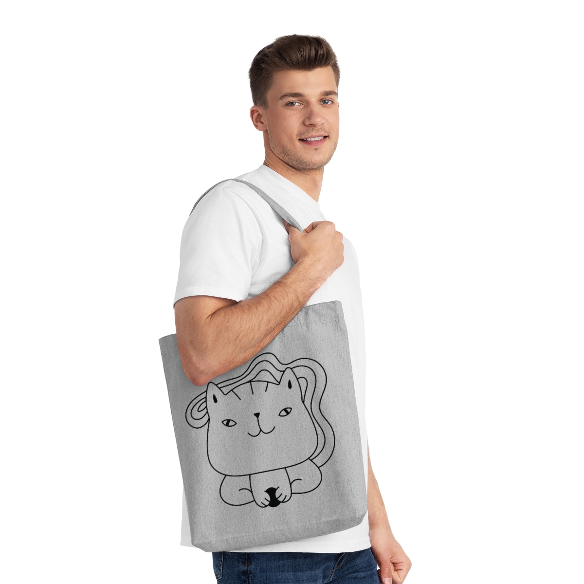 Cute Kitten Woven Tote Bag