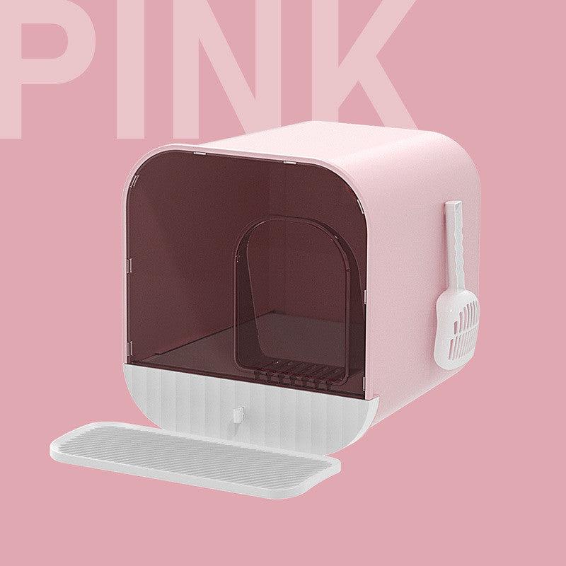 Enclosed Splash-Proof Cat Litter Box with Drawer Design – The PetRiot
