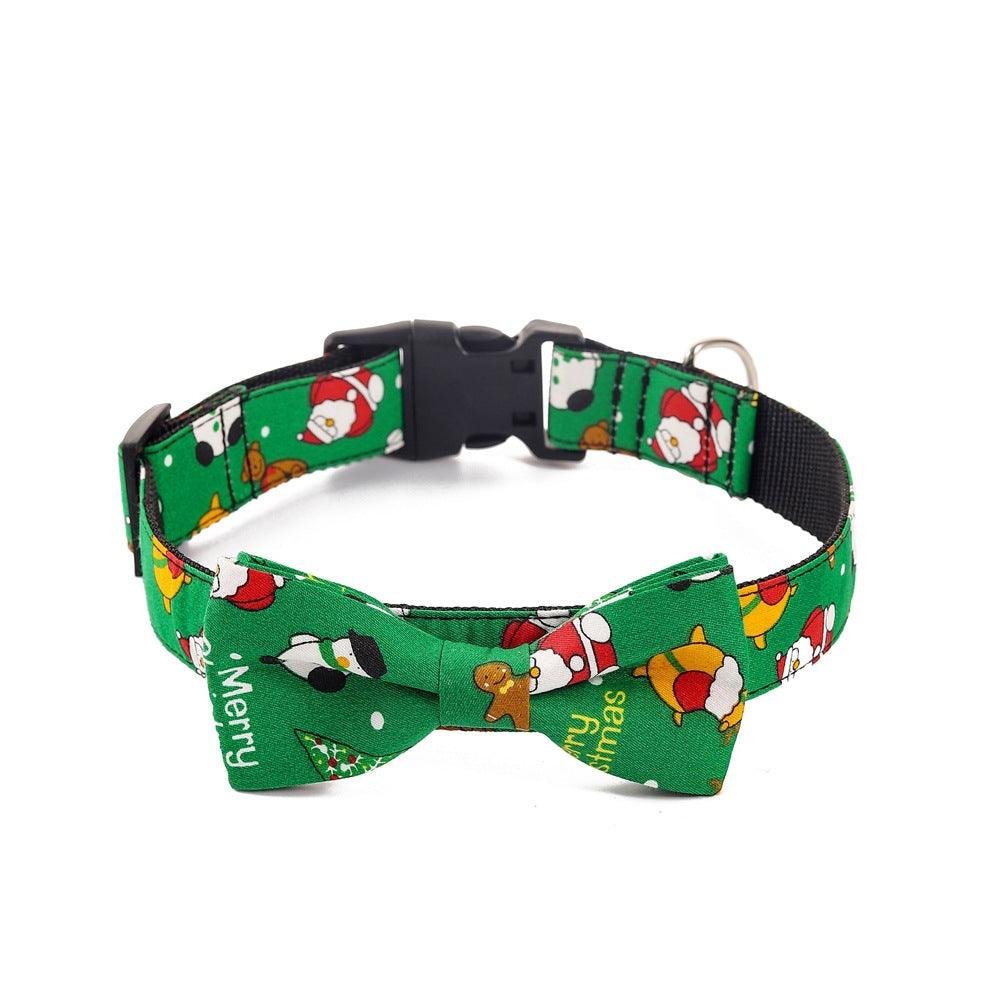 Festive Printed Christmas Dog Collar - Stylish Pet Accessory