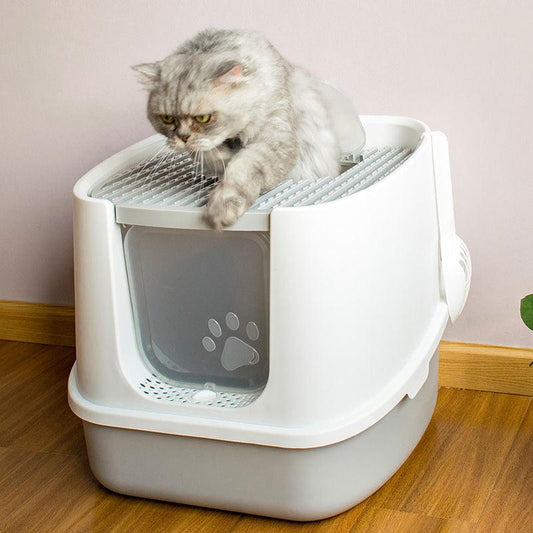 Fashionable Enclosed Cat Litter Box with Anti-Splash Design for Cats | The PetRiot