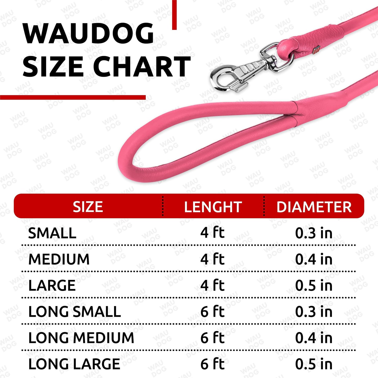 Rolled Leather Dog Leash 4Ft * 0.4in