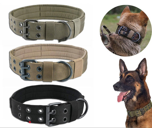 Tactical Heavy Duty Dog Collar – Military-Grade Wide Training Collar for Large Breeds from The PetRiot