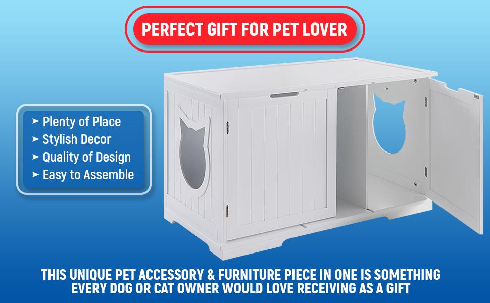 X-Large Cat Washroom Bench – Hidden Litter Box Enclosure Furniture