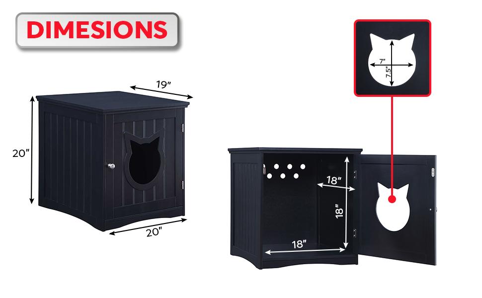 Cat House Side Table Litter Box Enclosure – Stylish Espresso Furniture from The PetRiot