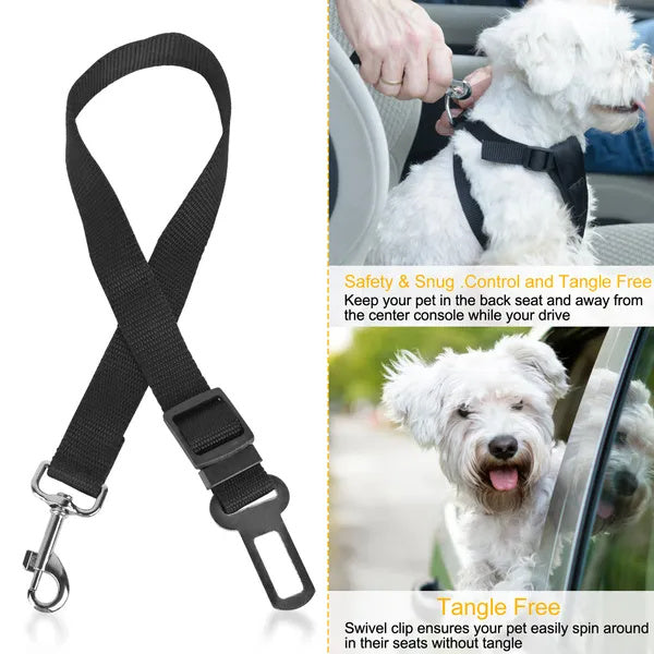 2Pcs Dog Seat Adjustable Belt Leash