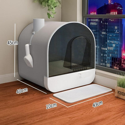 Ultimate Odor-Free Enclosed Cat Litter Box With Smart Features – Premium & Hygienic