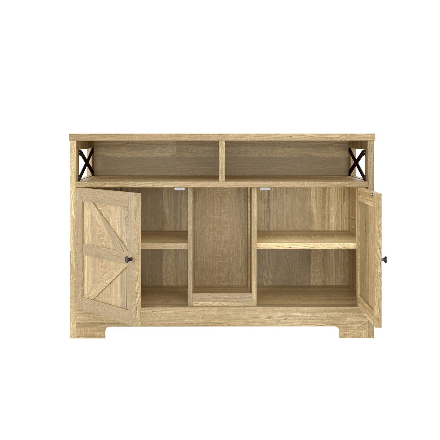 Modern double cat litter box enclosure furniture with divider – The PetRiot