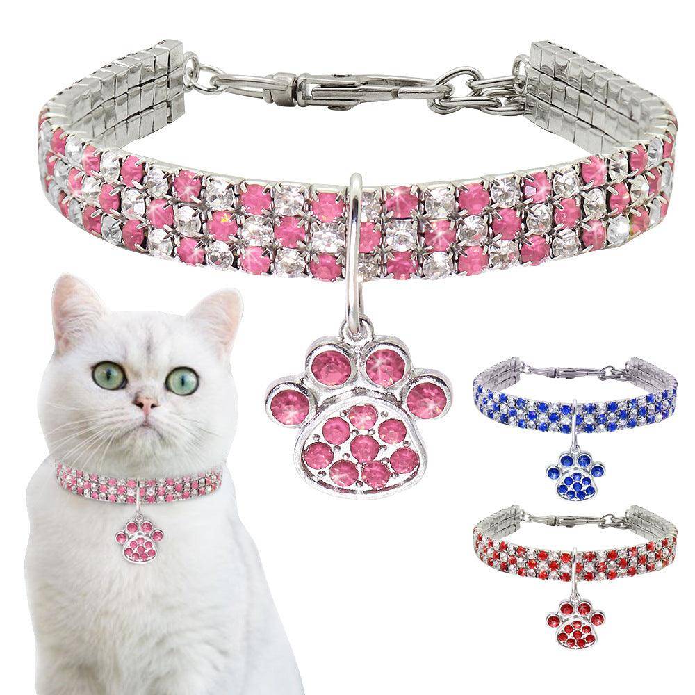 Elegant Diamond Mix Pet Collar