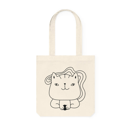Cute Kitten Woven Tote Bag