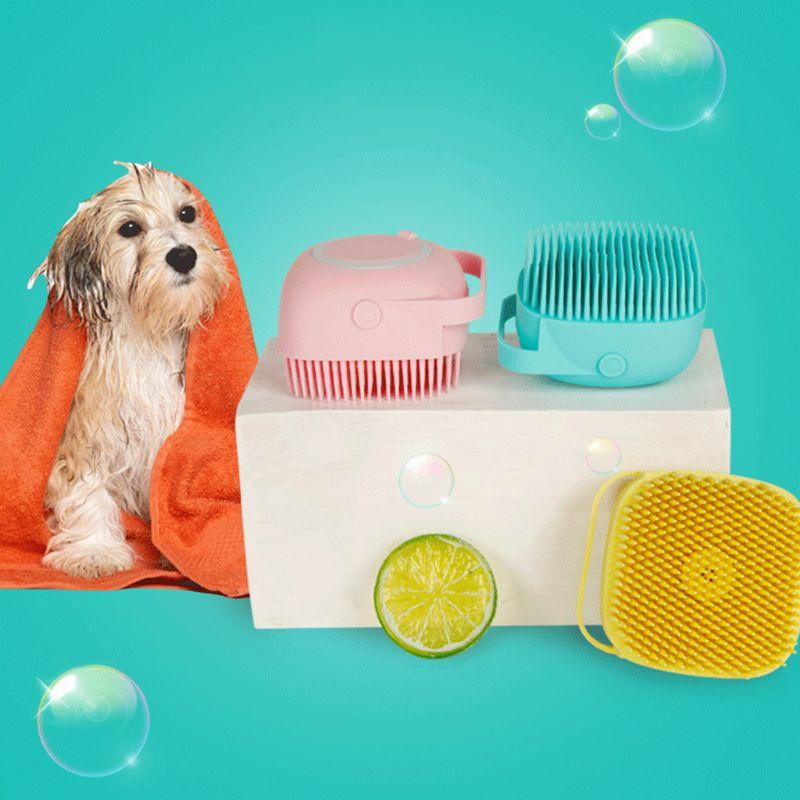 Furcare Silicone Bath Brush Comb With Shampoo Dispenser