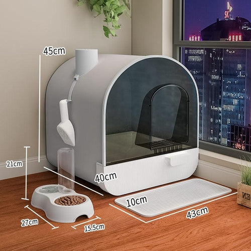 Ultimate Odor-Free Enclosed Cat Litter Box With Smart Features – Odor Control & Hygiene | The PetRiot