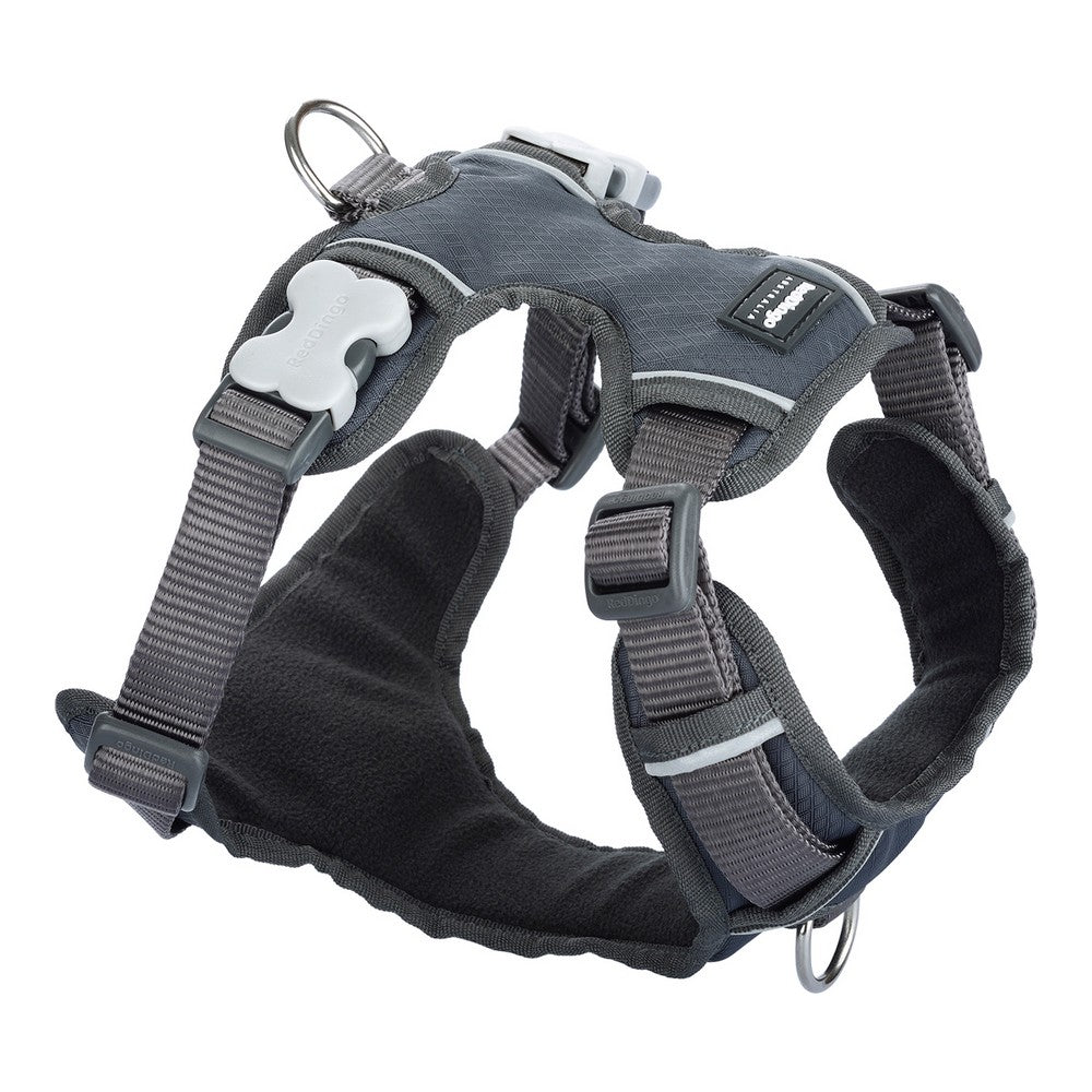 Dog Harness Red Dingo Padded Grey XS size 31-43 cm