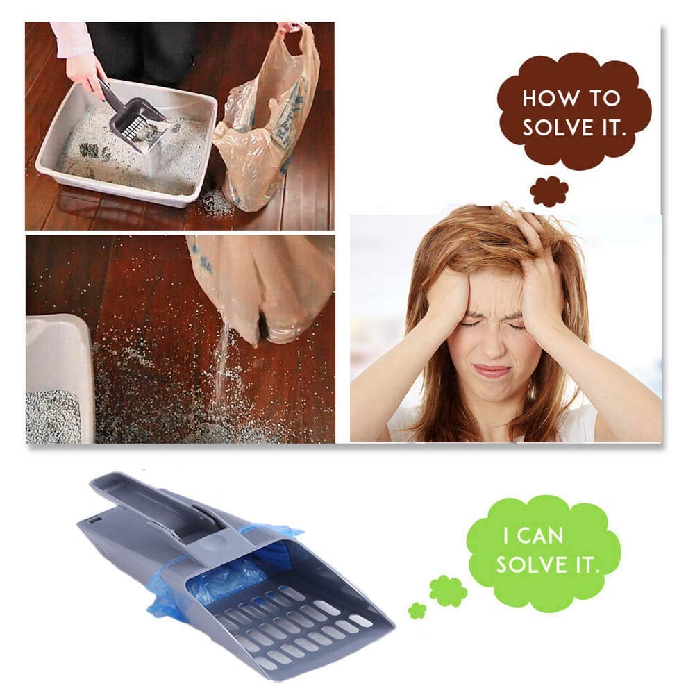 Easy Litter Scoop for Cats – Built-In Waste Bin, Durable & Hygienic Cleaning Tool from The PetRiot