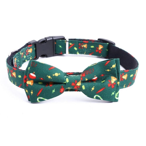 Festive Holiday Pet Bow Collar - Perfect For Christmas Celebrations!