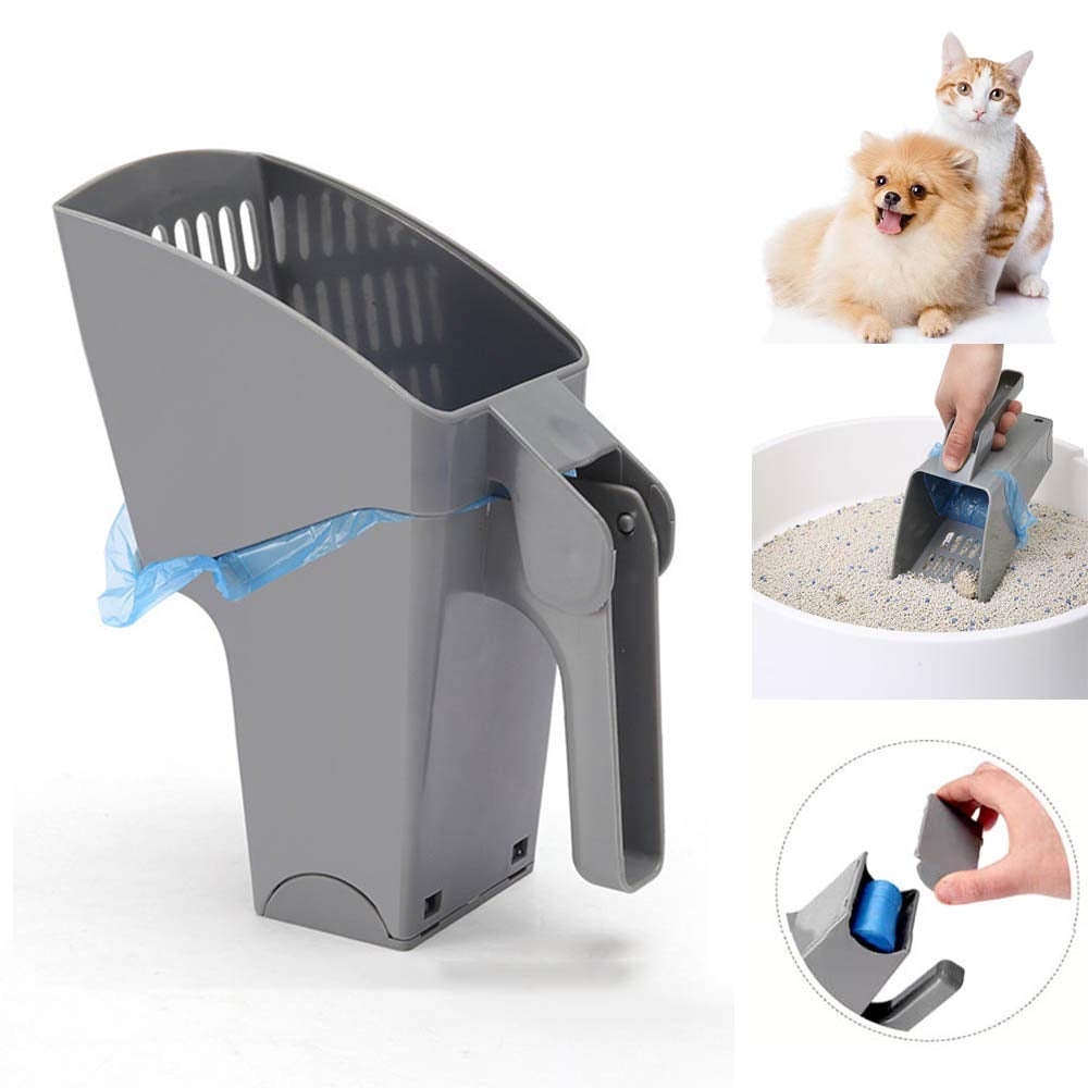 Easy Litter Scoop for Cats – Built-In Waste Bin, Durable & Hygienic Cleaning Tool from The PetRiot