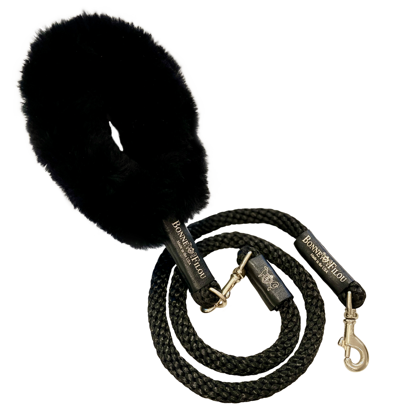 Bonne et Filou: Bundle Shearling Fur Grip + Rope Leash for Dogs
