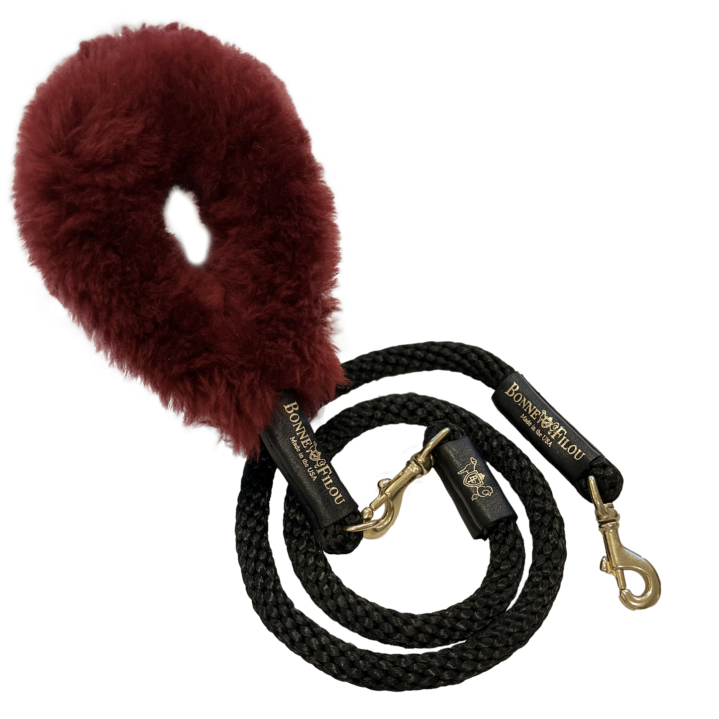 Bonne et Filou: Bundle Shearling Fur Grip + Rope Leash for Dogs
