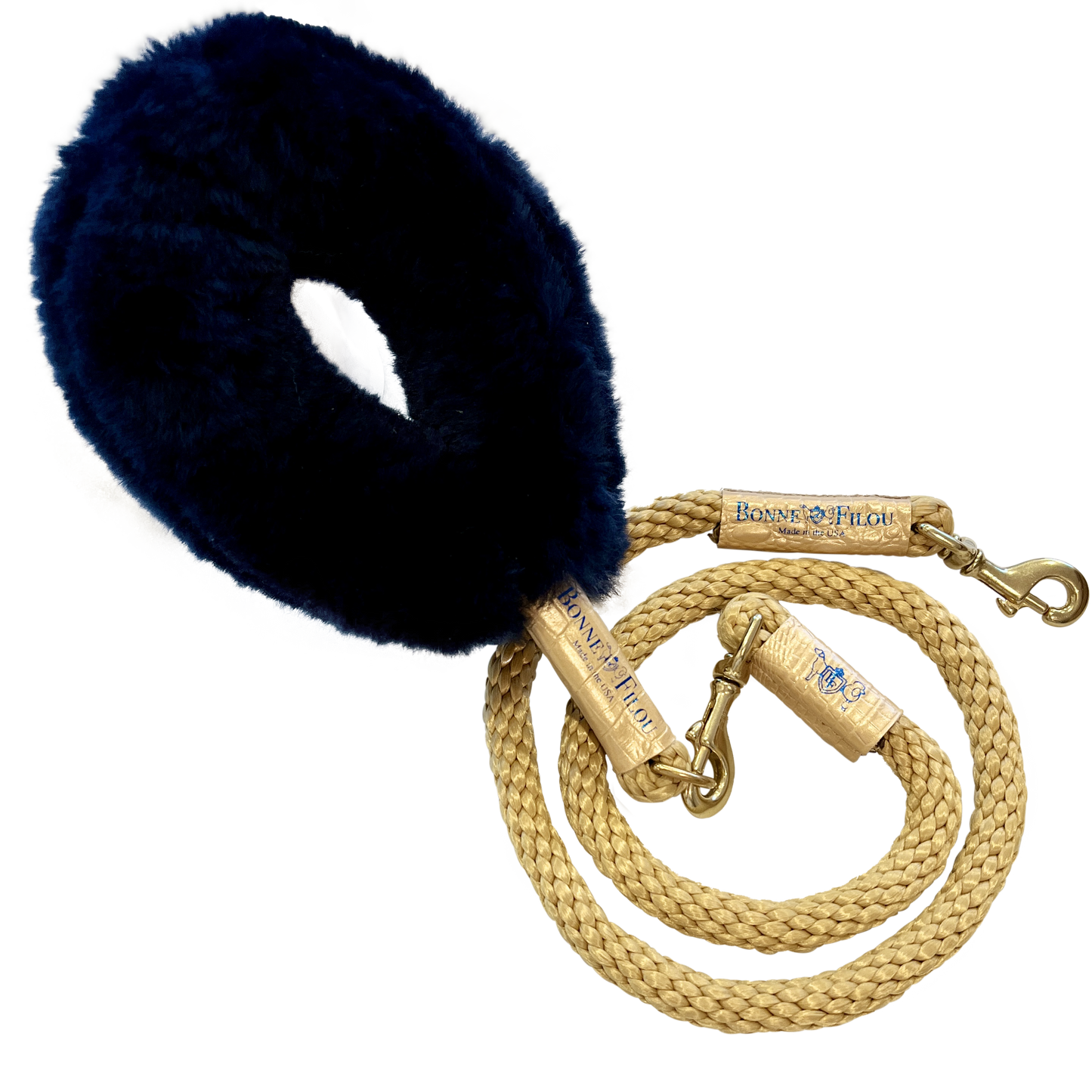 Bonne et Filou: Bundle Shearling Fur Grip + Rope Leash for Dogs