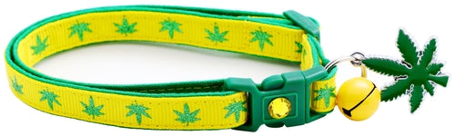 Marijuana Leaves - Breakaway Cat Collar