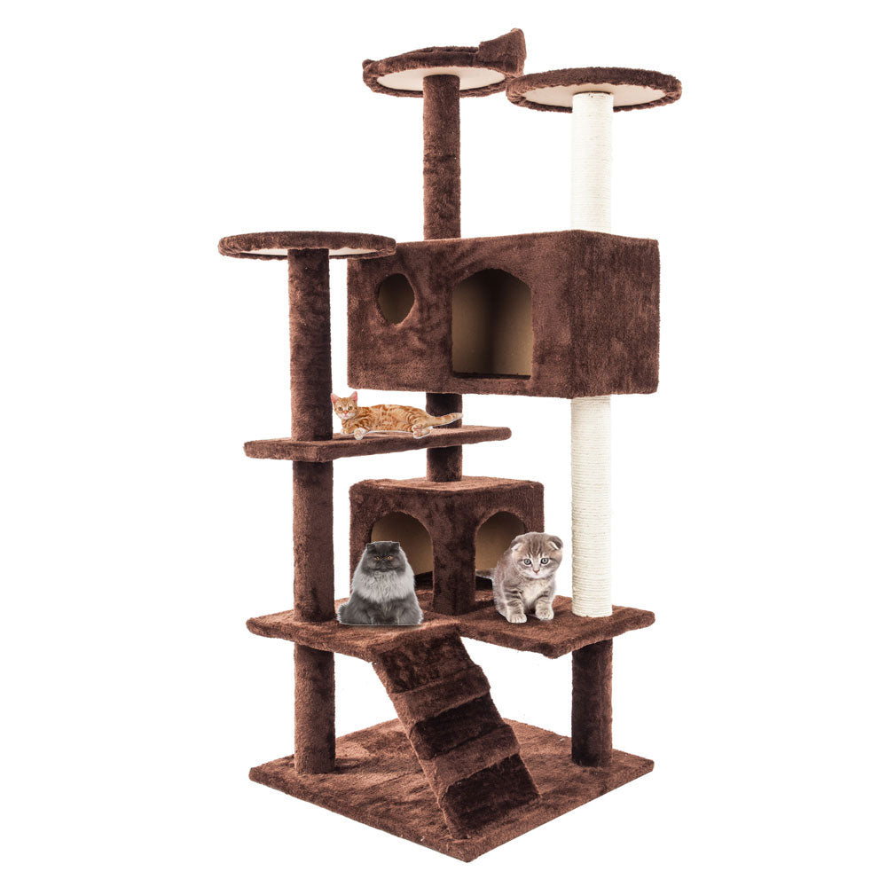 Cat Climbing Sisal Rope Tower – Multi-Level Cat Tree with Stairs | The PetRiot