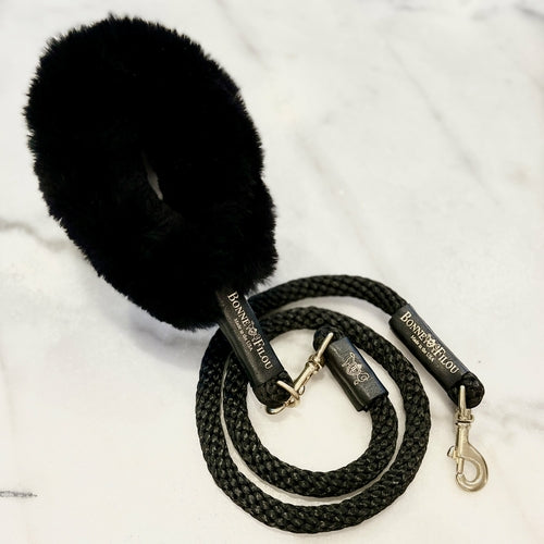 Bonne et Filou: Bundle Shearling Fur Grip + Rope Leash for Dogs