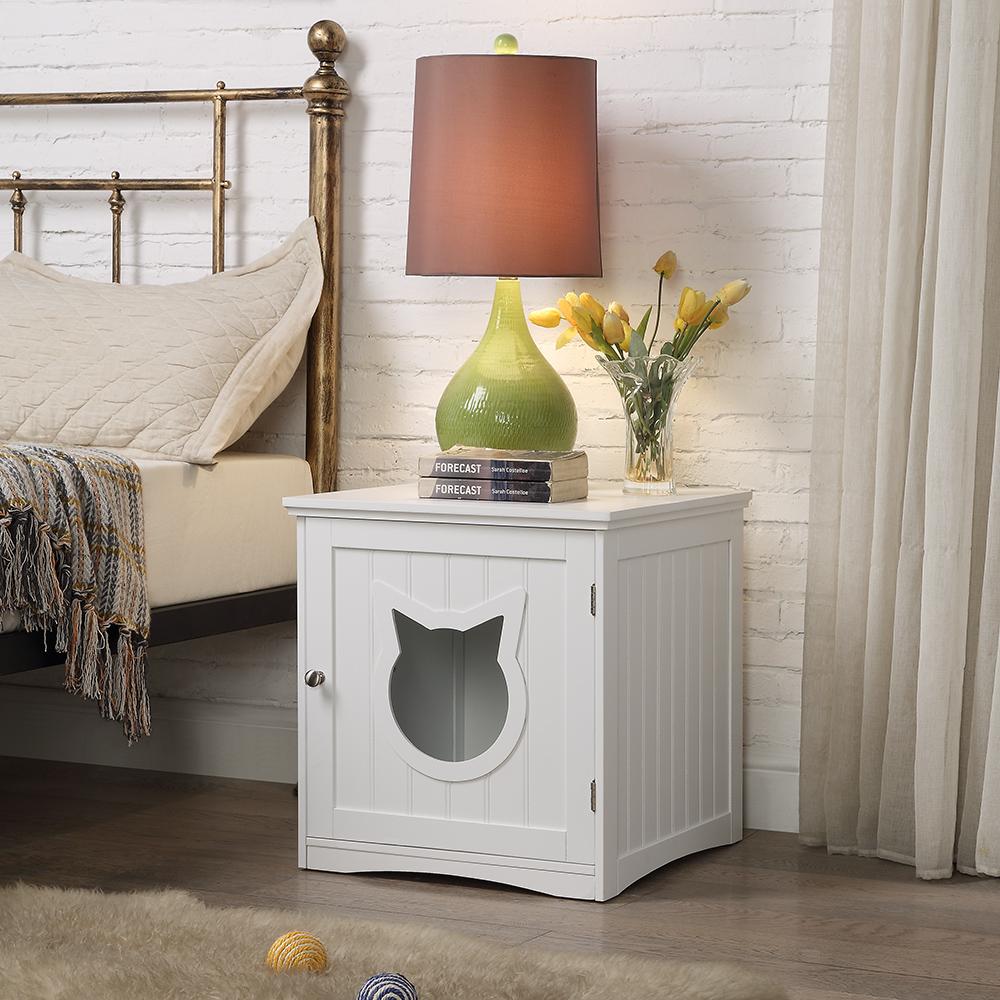 Cat House Side Table Litter Box Enclosure – Stylish Espresso Furniture from The PetRiot