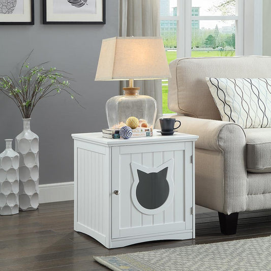 Cat House Side Table Litter Box Enclosure – Stylish Espresso Furniture from The PetRiot