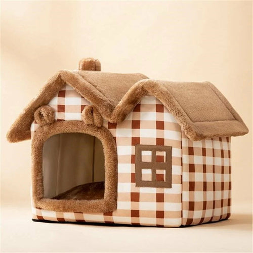 Removable Roof Plush Pet House for Dogs and Cats – Soft, Cozy Indoor Bed from The PetRiot