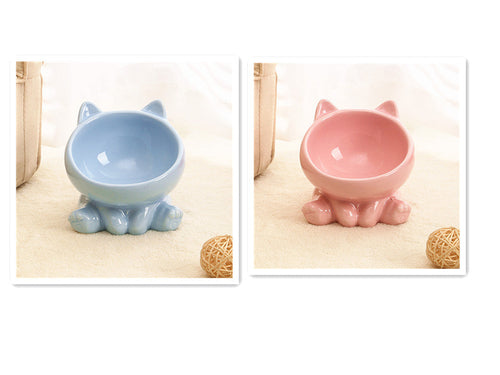 Ceramic Cat Shaped Bowl Set