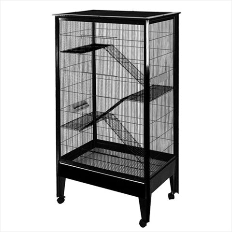 A&E Cage PL-BK Large - 4 Level Small Animal Cage On Casters
