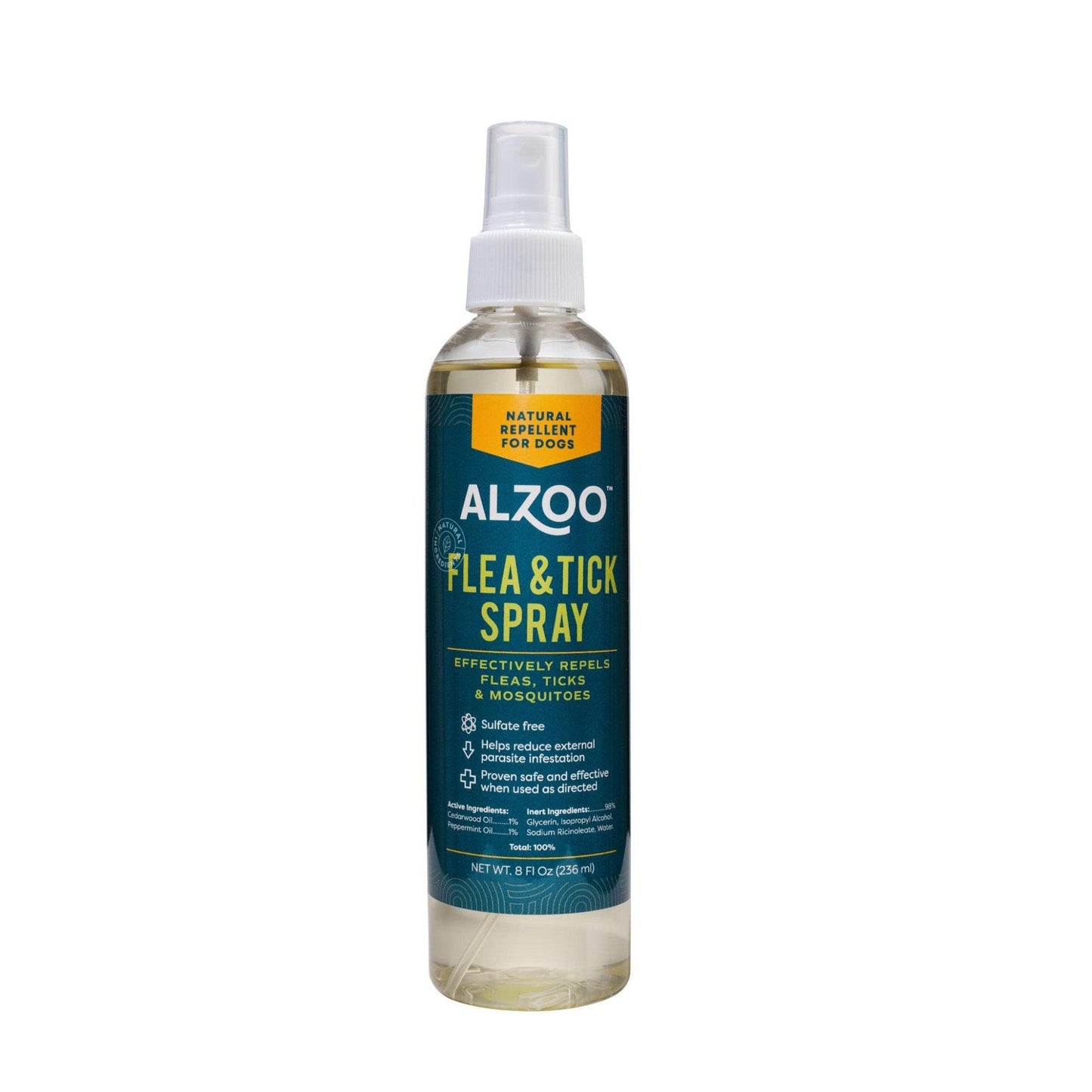 ALZOO Plant-Based Flea and Tick Repellent Spray for Dogs - 8oz