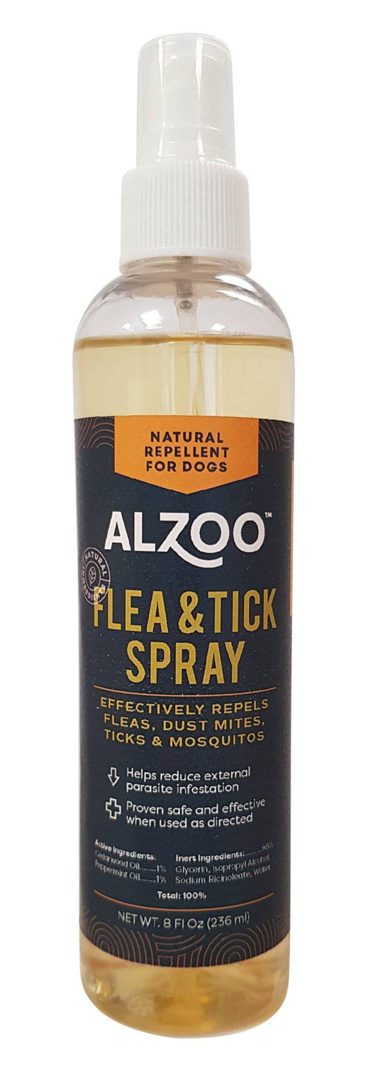 ALZOO Plant-Based Flea and Tick Repellent Spray for Dogs - 8oz